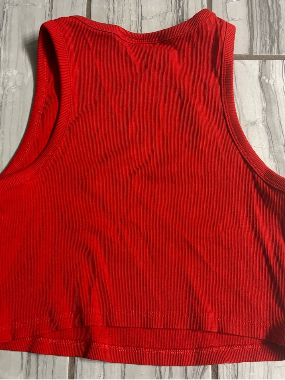 H&M Red Ribbed Crop Tank - Picture 5 of 5